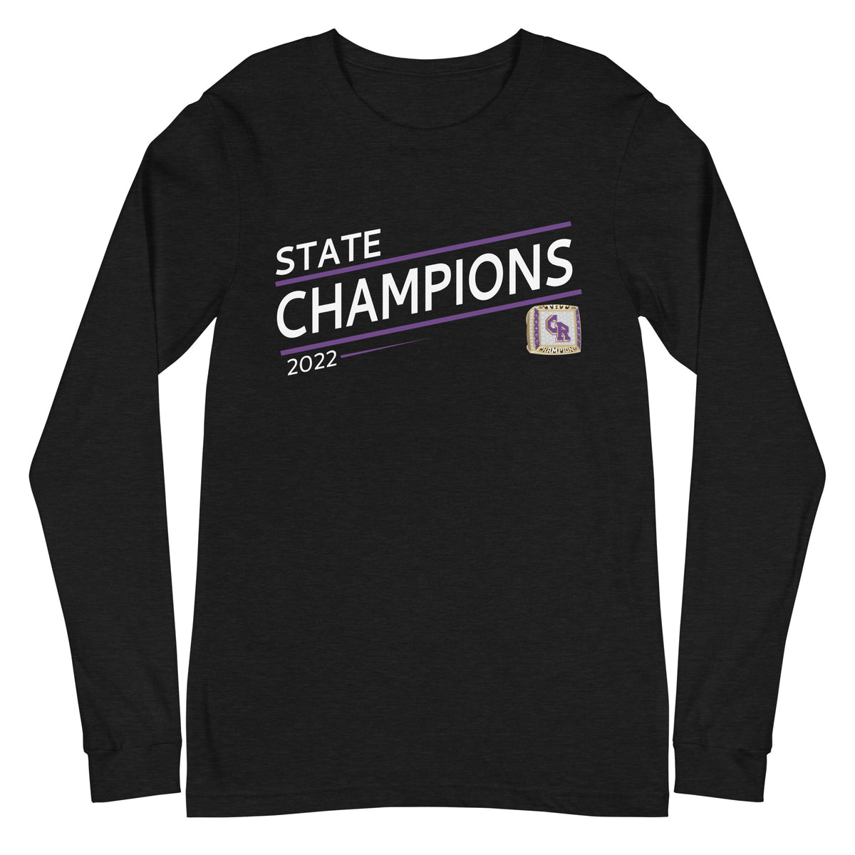 Columbia River High School Volleyball 2022 State Championship Ring Unisex Long Sleeve Tee