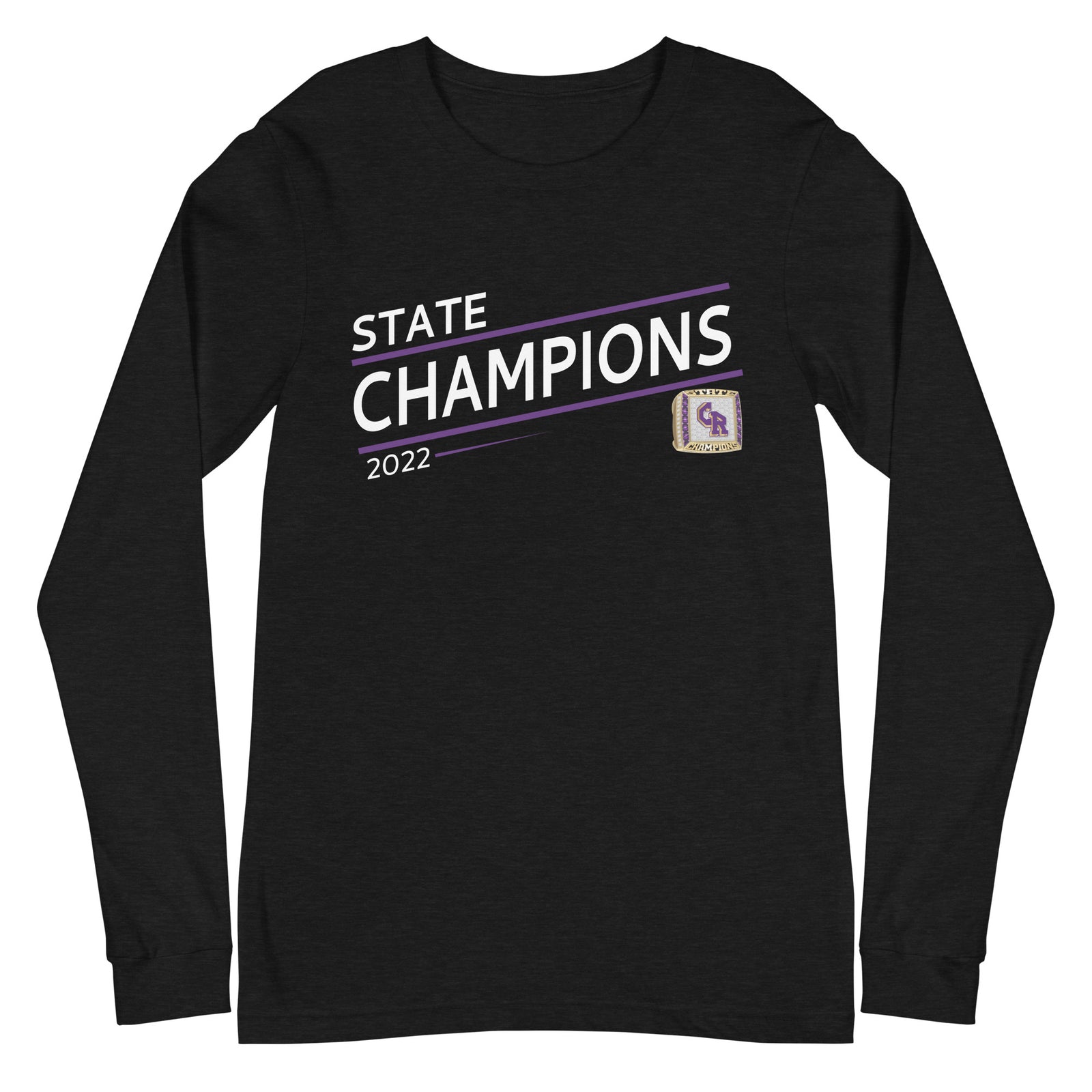 Columbia River High School Volleyball 2022 State Championship Ring Unisex Long Sleeve Tee