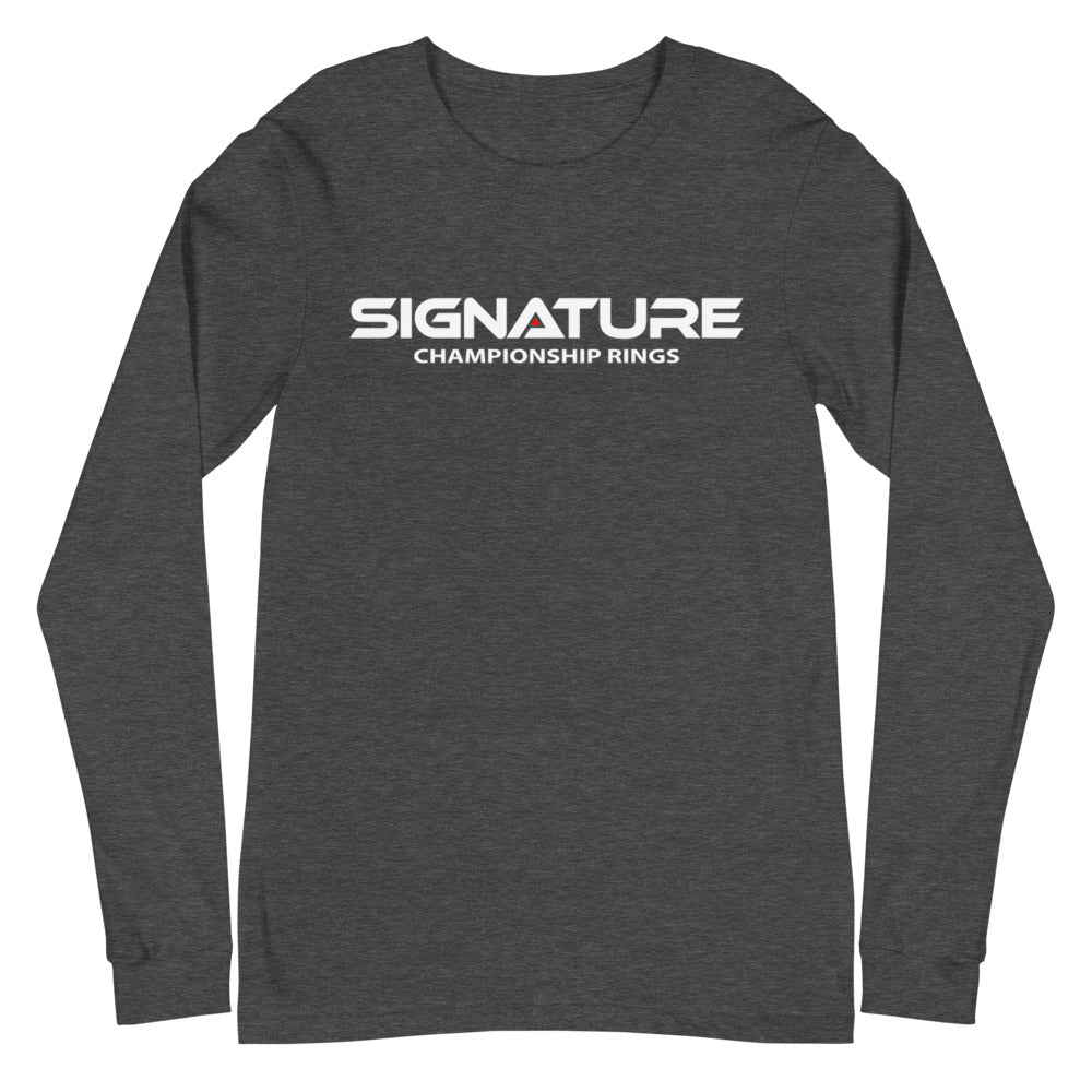 Signature White Logo Unisex Long Sleeve Tee