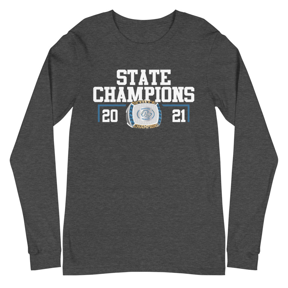 Hampton Talbots 2021 State Champions Unisex Long Sleeve Tee