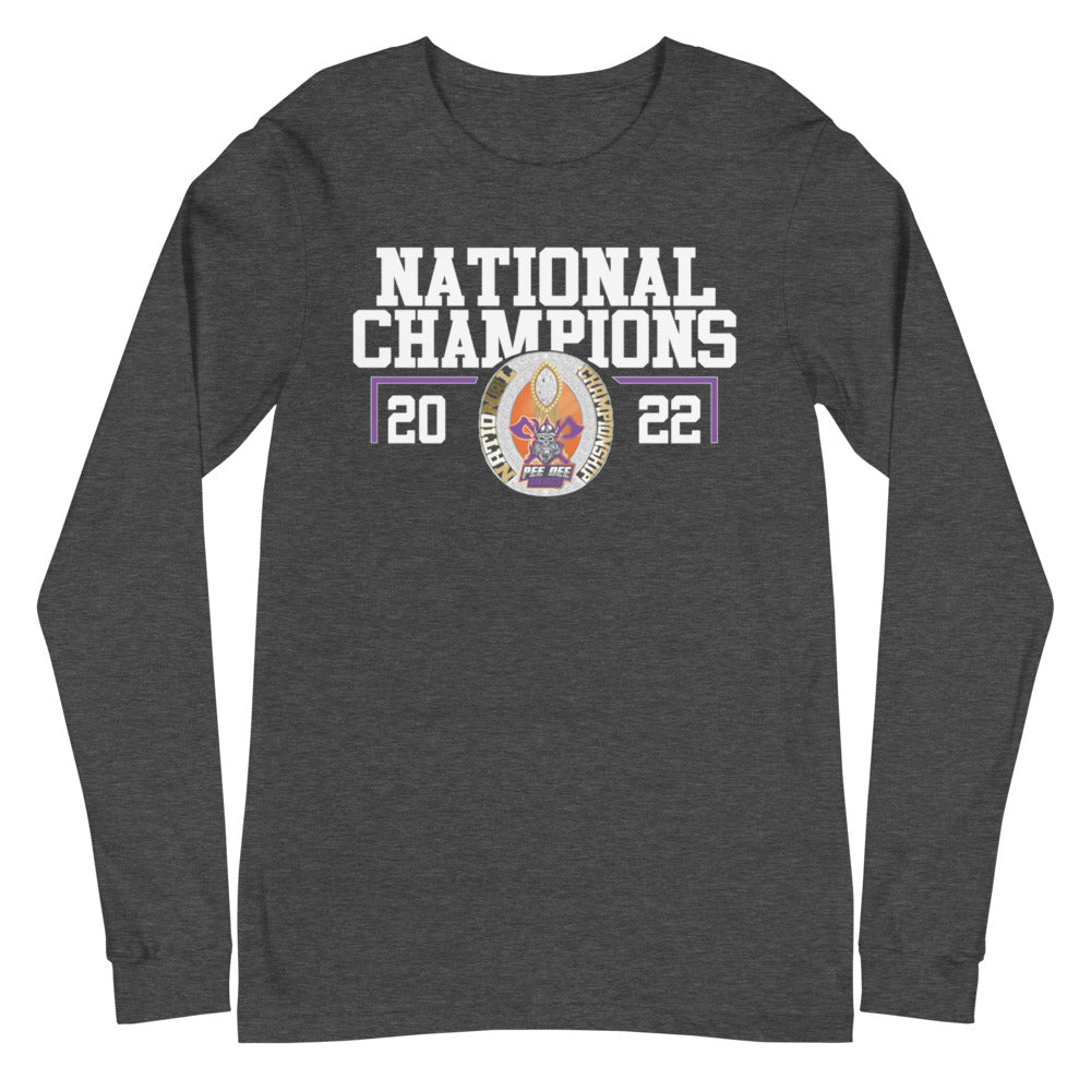Pee Dee Vikings National Champions Unisex Long Sleeve Tee