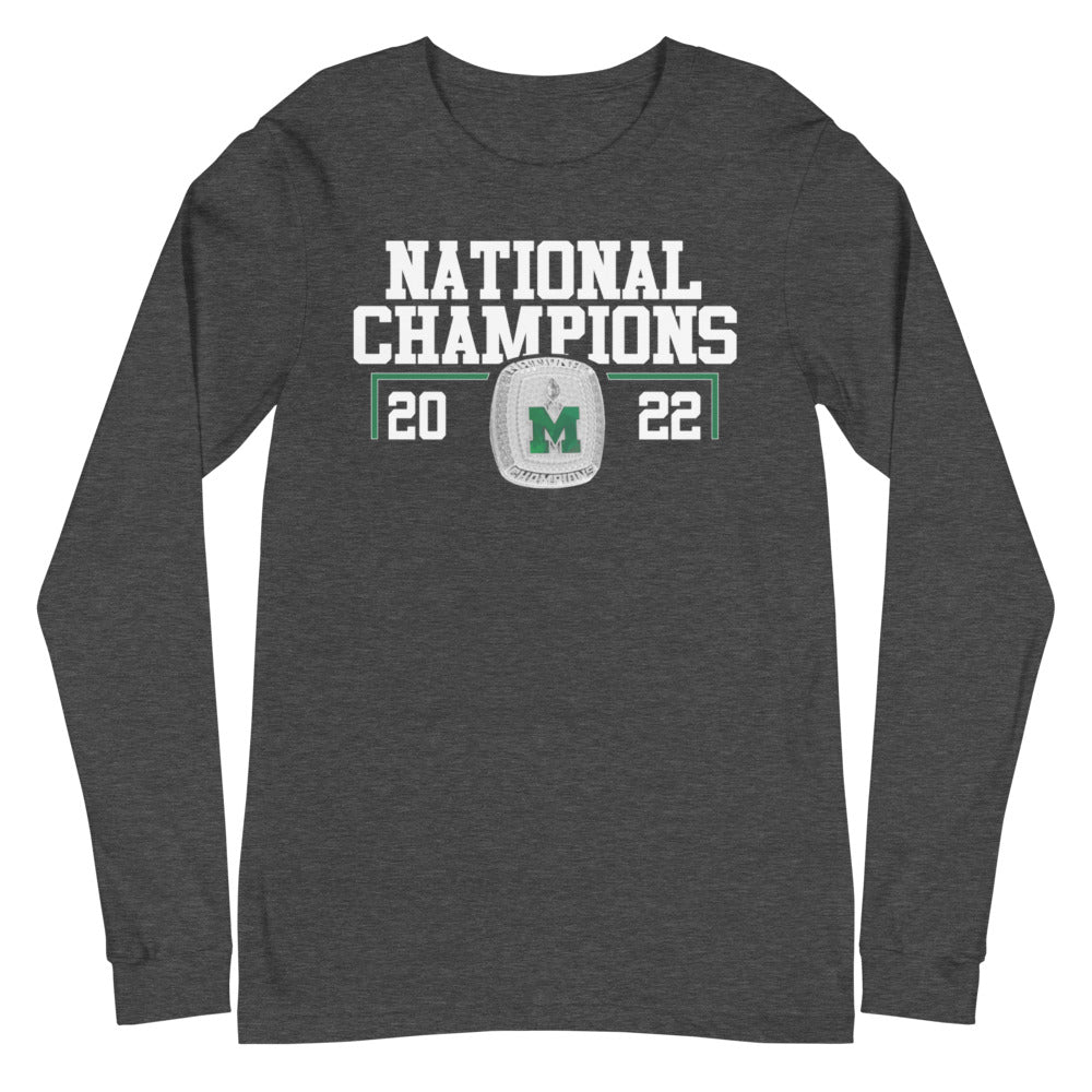 Marlboro Shamrocks 2022 National Championship Ring Unisex Long Sleeve Tee