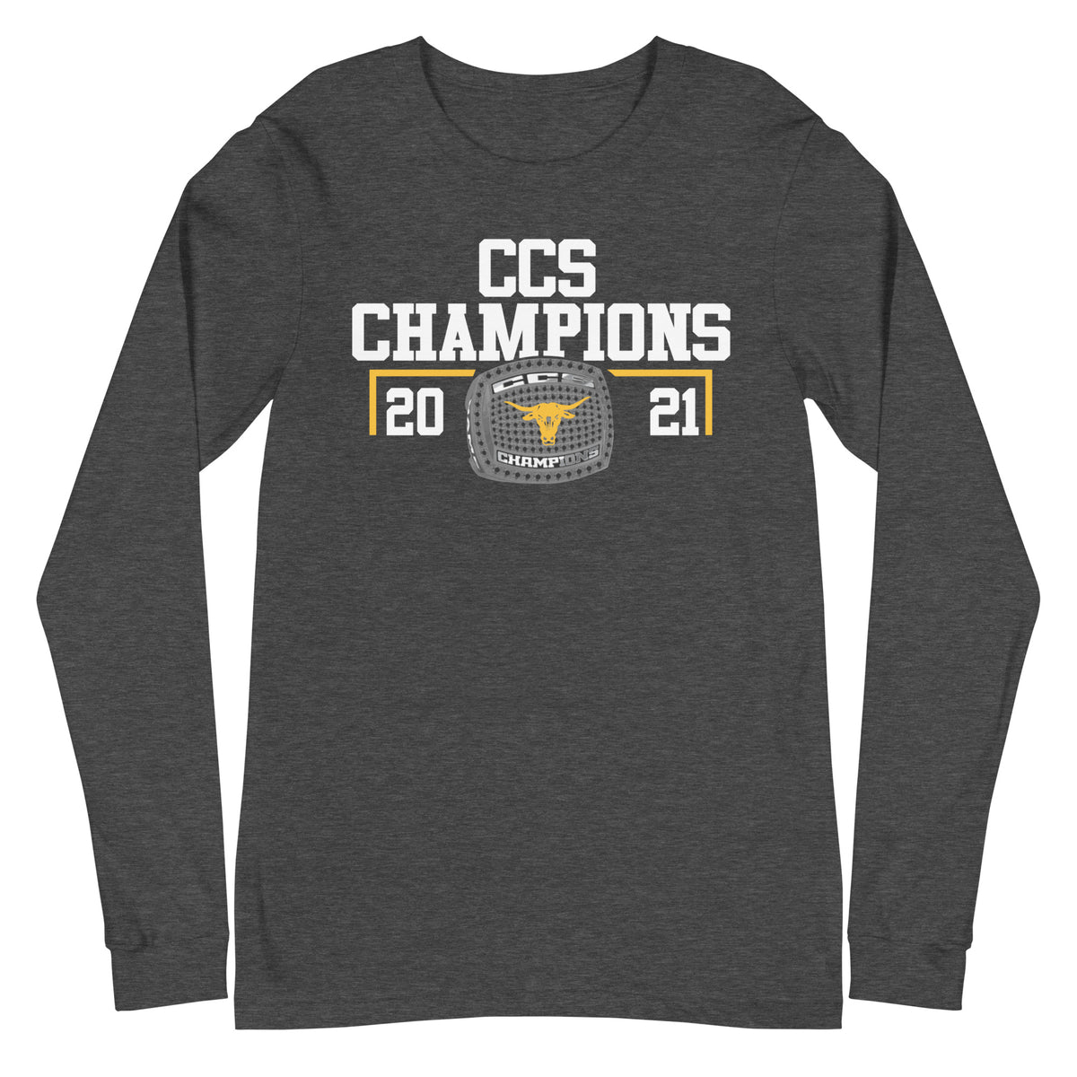 Leigh High School 2021 Baseball CCS Championship Ring Unisex Long Sleeve Tee