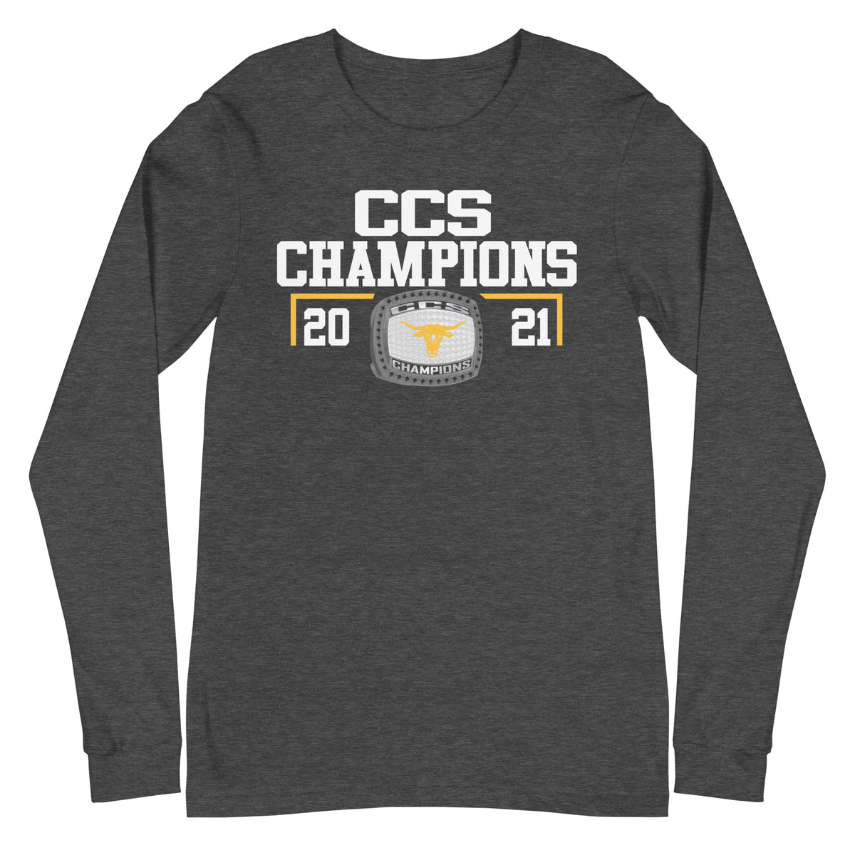 Leigh High School 2021 Soccer CCS Championship Ring Unisex Long Sleeve Tee