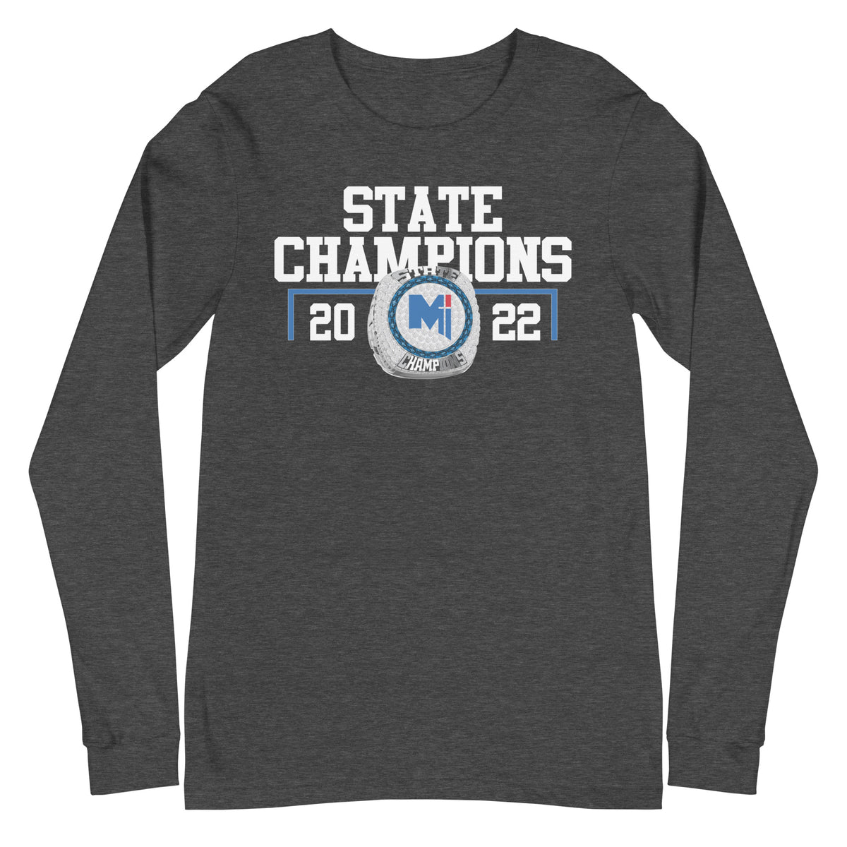 Bishop Miege High School 2022 State Championship Ring Unisex Long Sleeve Tee