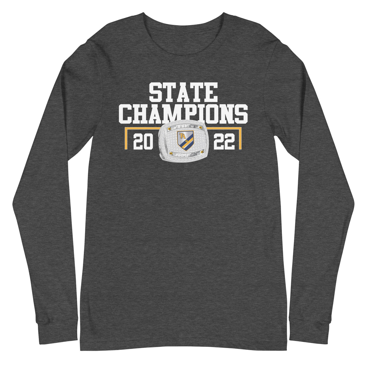 Tuscaloosa Academy Men’s Soccer 2022 State Championship Ring Unisex Long Sleeve Tee