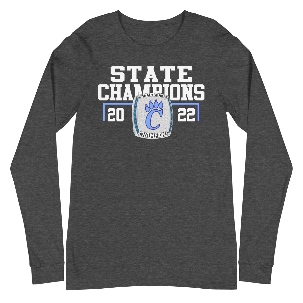 Chesapeake High School 2022 State Championship Style Ring Unisex Long Sleeve Tee