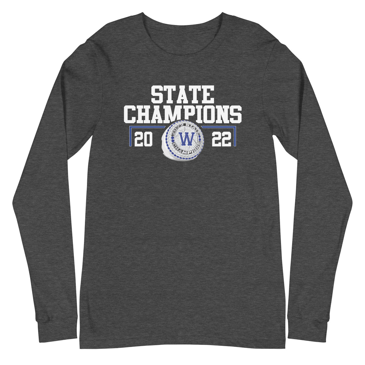 Westfield High School 2022 State Championship Ring Unisex Long Sleeve Tee