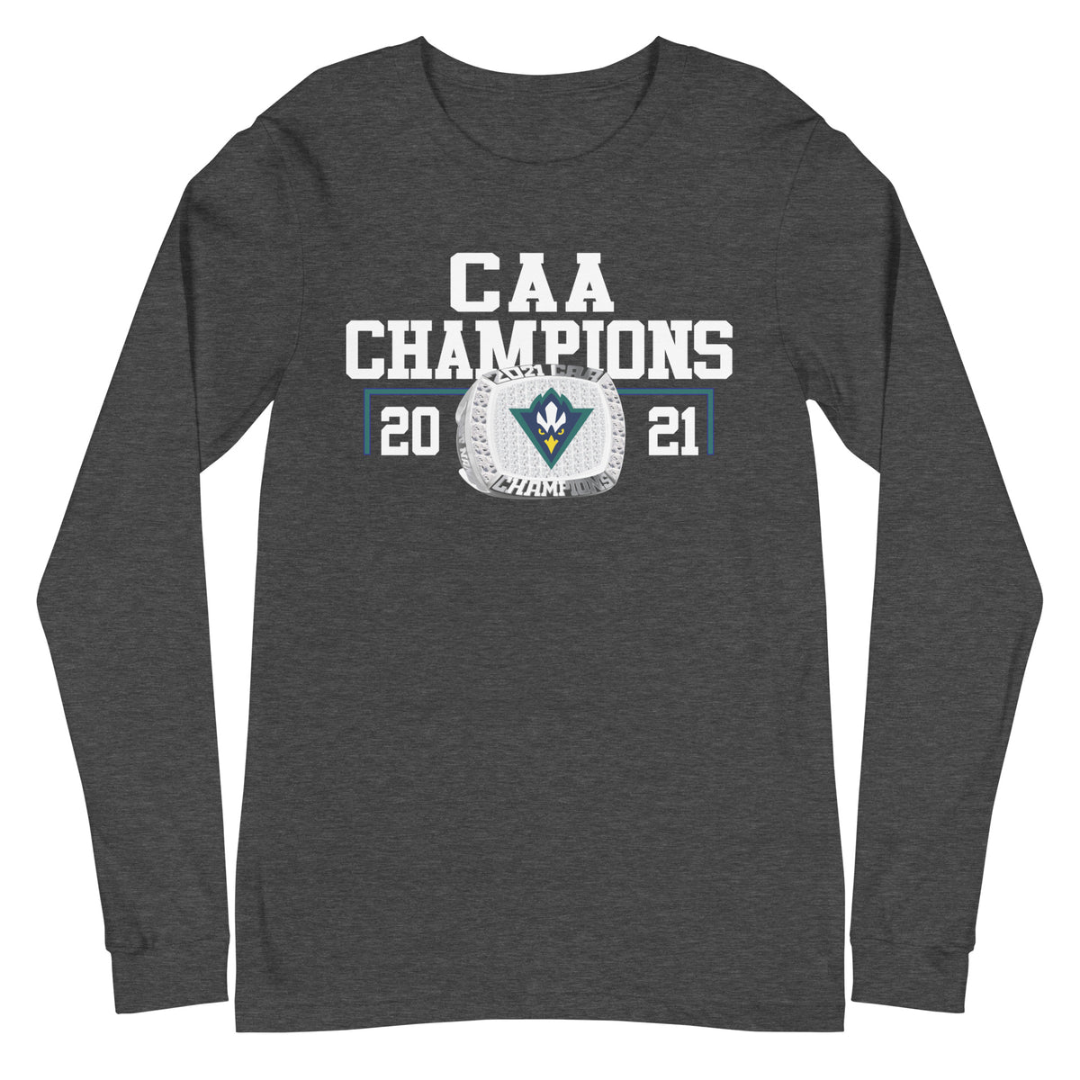 UNCW 2021 CAA Championship Ring Unisex Long Sleeve Tee