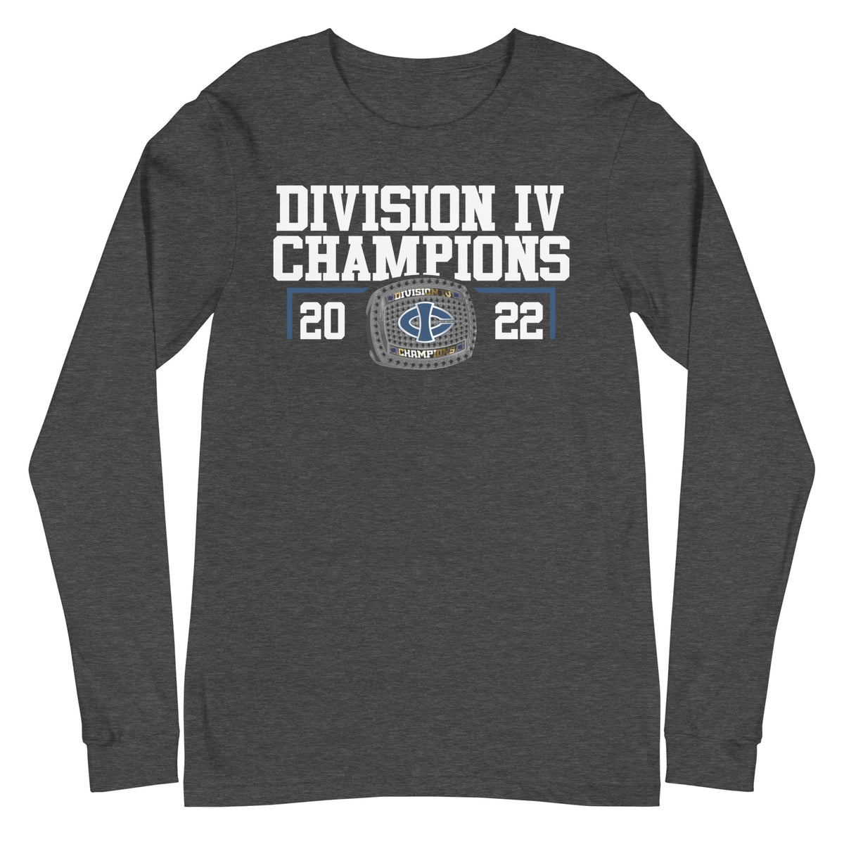 Iowa central Community College 2022 Division IV Championship Ring Unisex Long Sleeve Tee