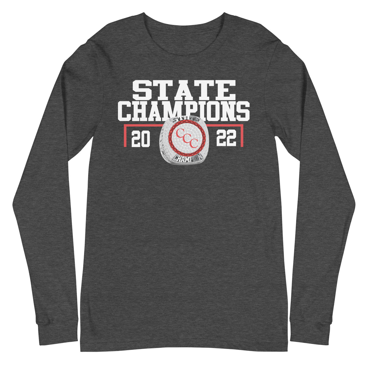 Clearwater Central Catholic High School 2022 State Championship Ring Unisex Long Sleeve Tee