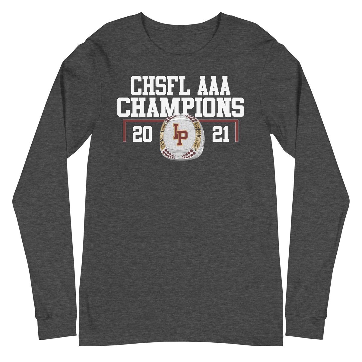 Iona Prep 2021 Football Championship Ring Unisex Long Sleeve Tee