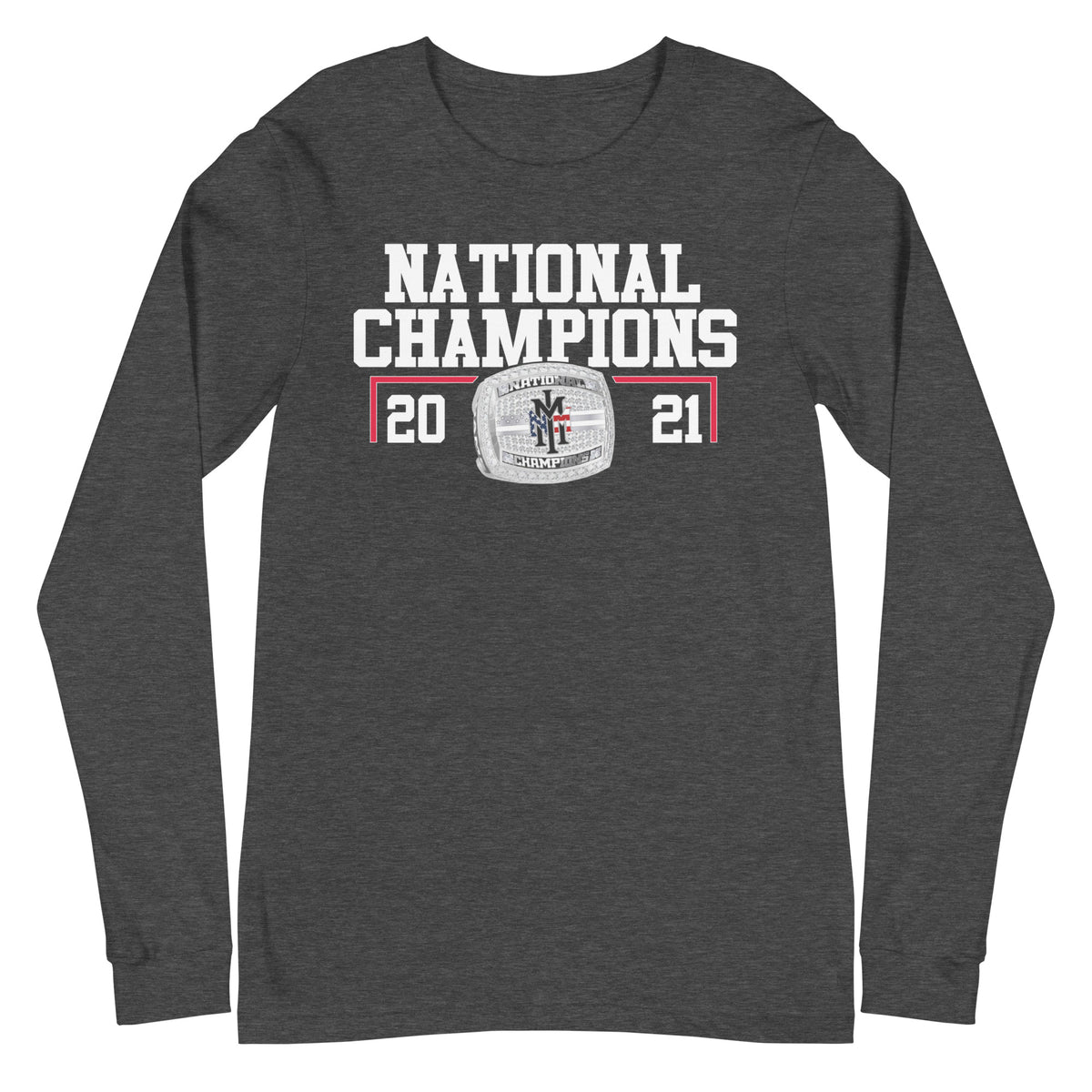NMMI Football 2021 National Championship Ring Unisex Long Sleeve Tee