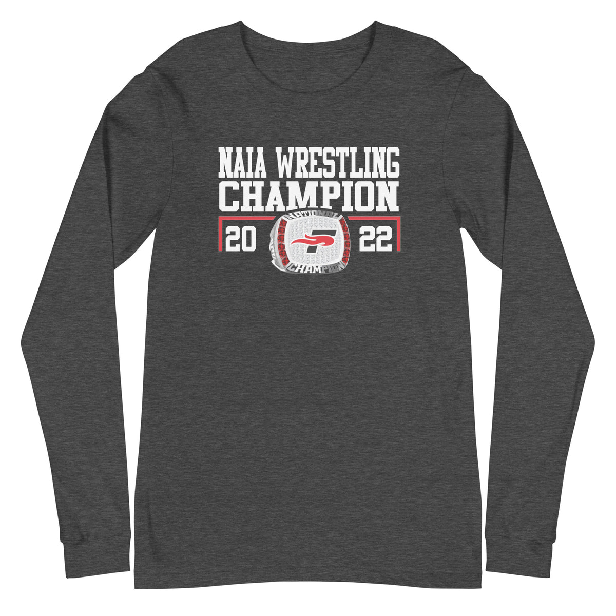 Southeastern University Wrestling 2022 NAIA Championship Ring Unisex Long Sleeve Tee