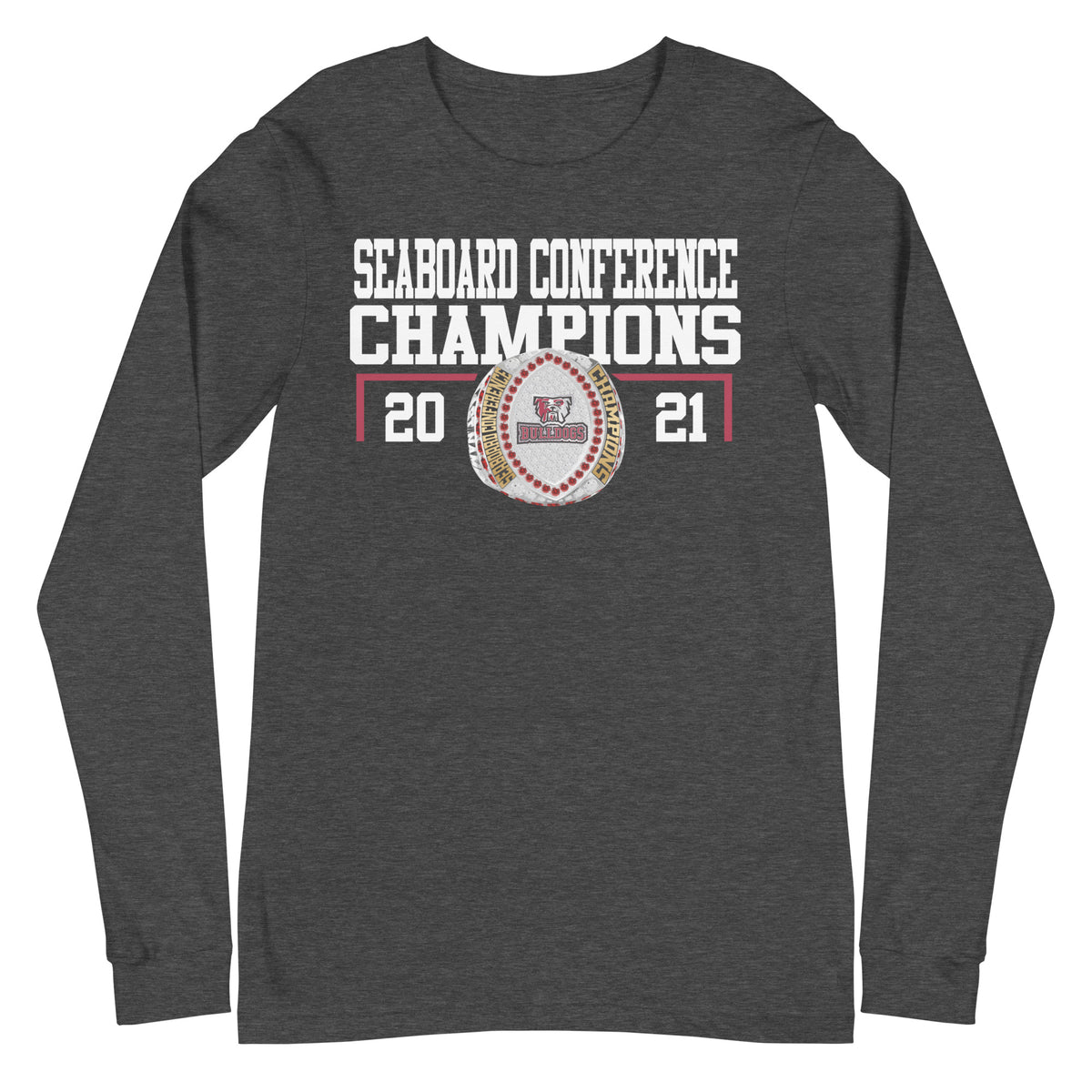 Thaddeus Stevens College Football 2021 Conference Silver Finish Championship Ring Unisex Long Sleeve Tee