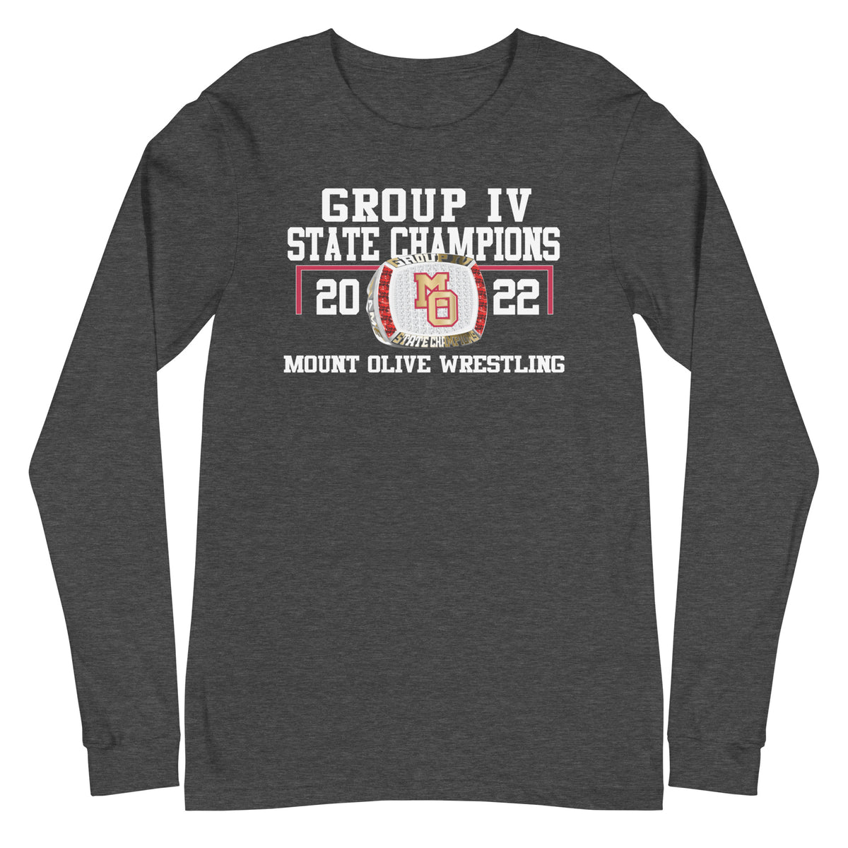Mount Olive Wrestling 2022 Group IV State Championship Ring Unisex Long Sleeve Tee