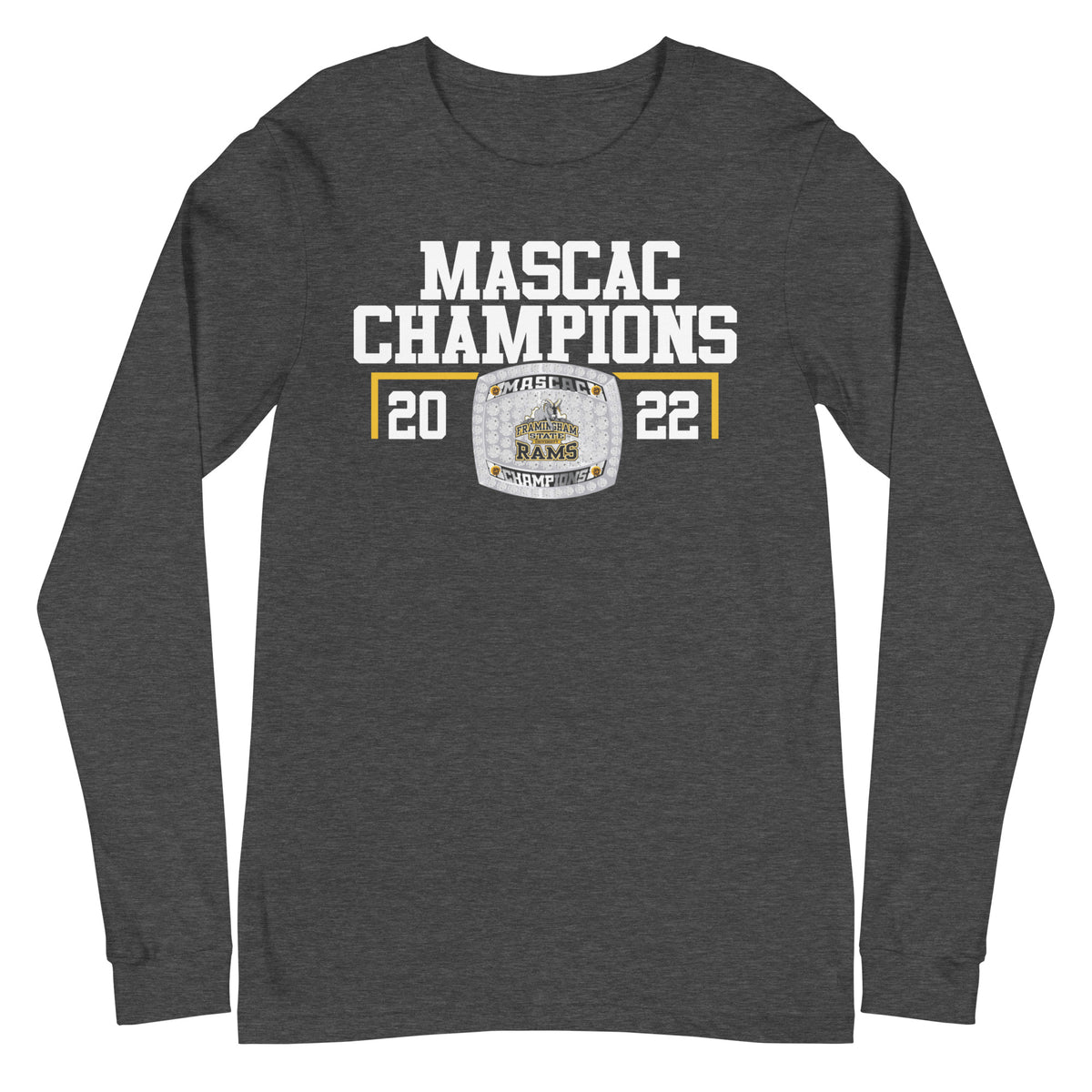 Framingham State University Women’s Basketball 2022 MASCAC Championship Ring Unisex Long Sleeve Tee