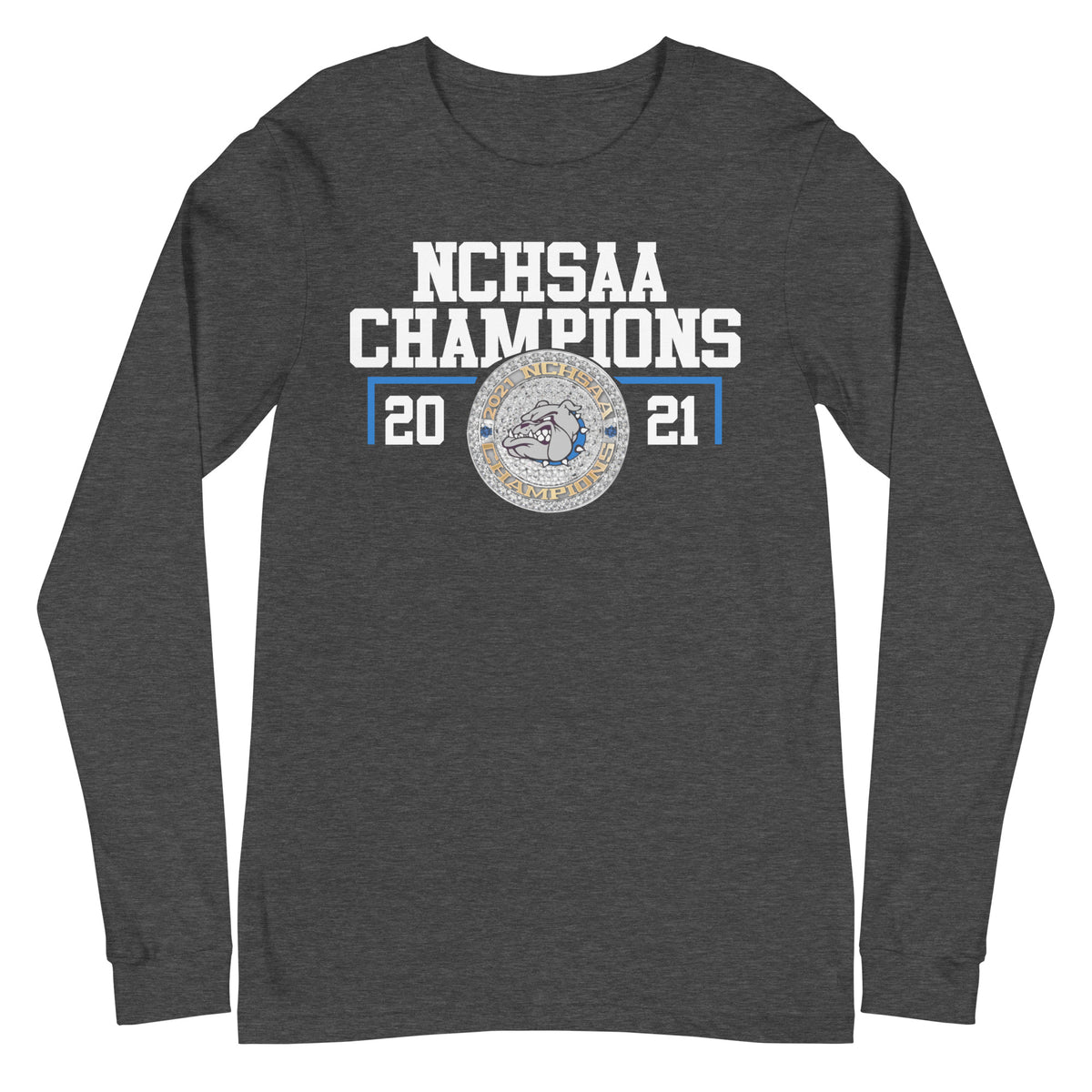 Princeton Middle School Cheer 2021 NCHSAA Championship Ring Unisex Long Sleeve Tee