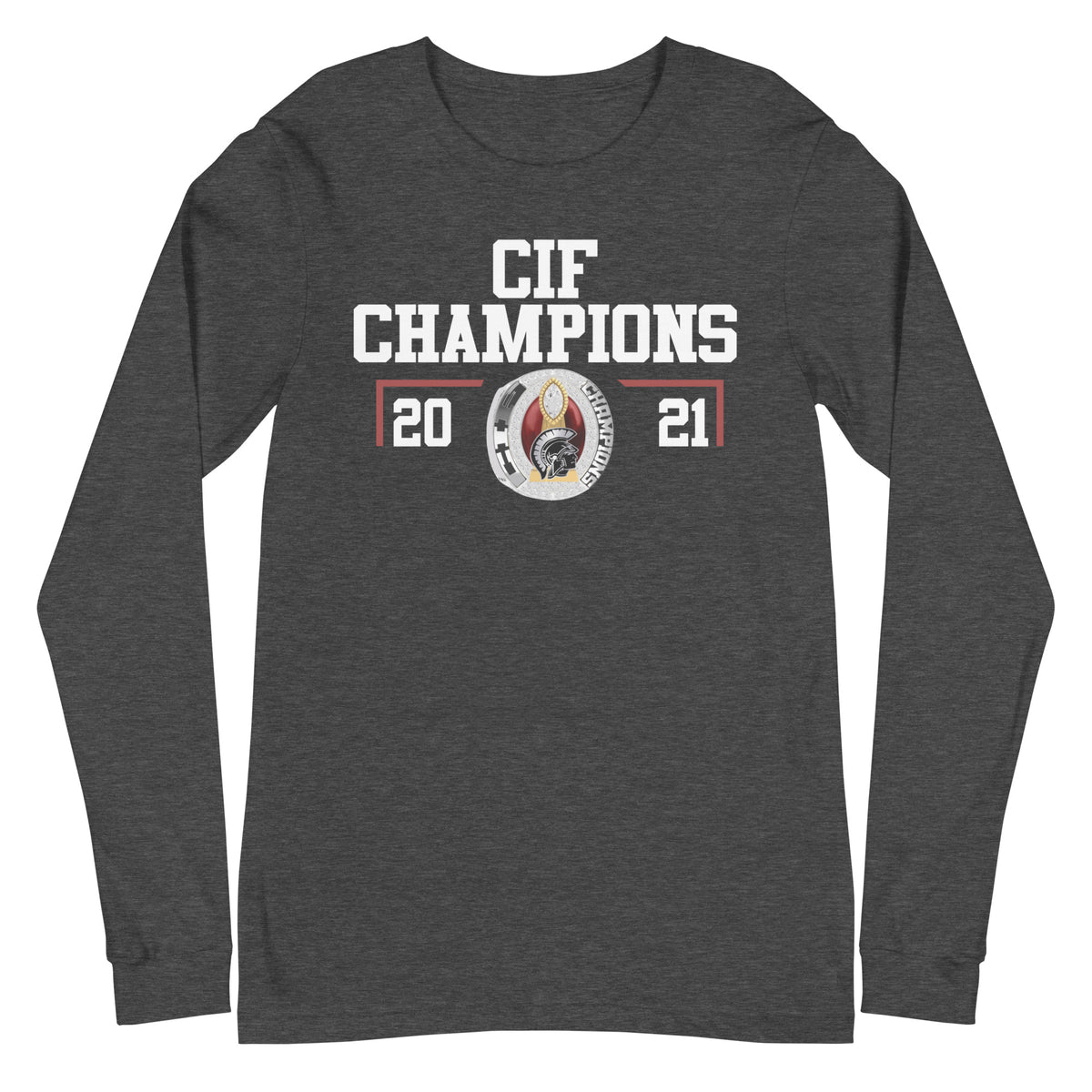 Faith Baptist Football 2021 CIF Championship Ring Unisex Long Sleeve Tee