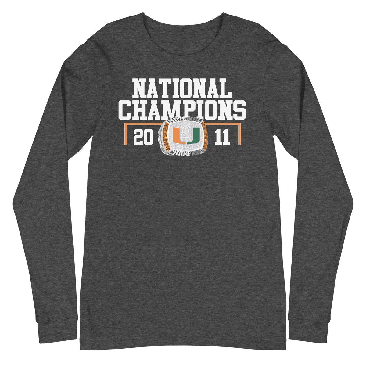 2011 Miami Hurricanes Roller Hockey National Champions Unisex Long Sleeve Tee
