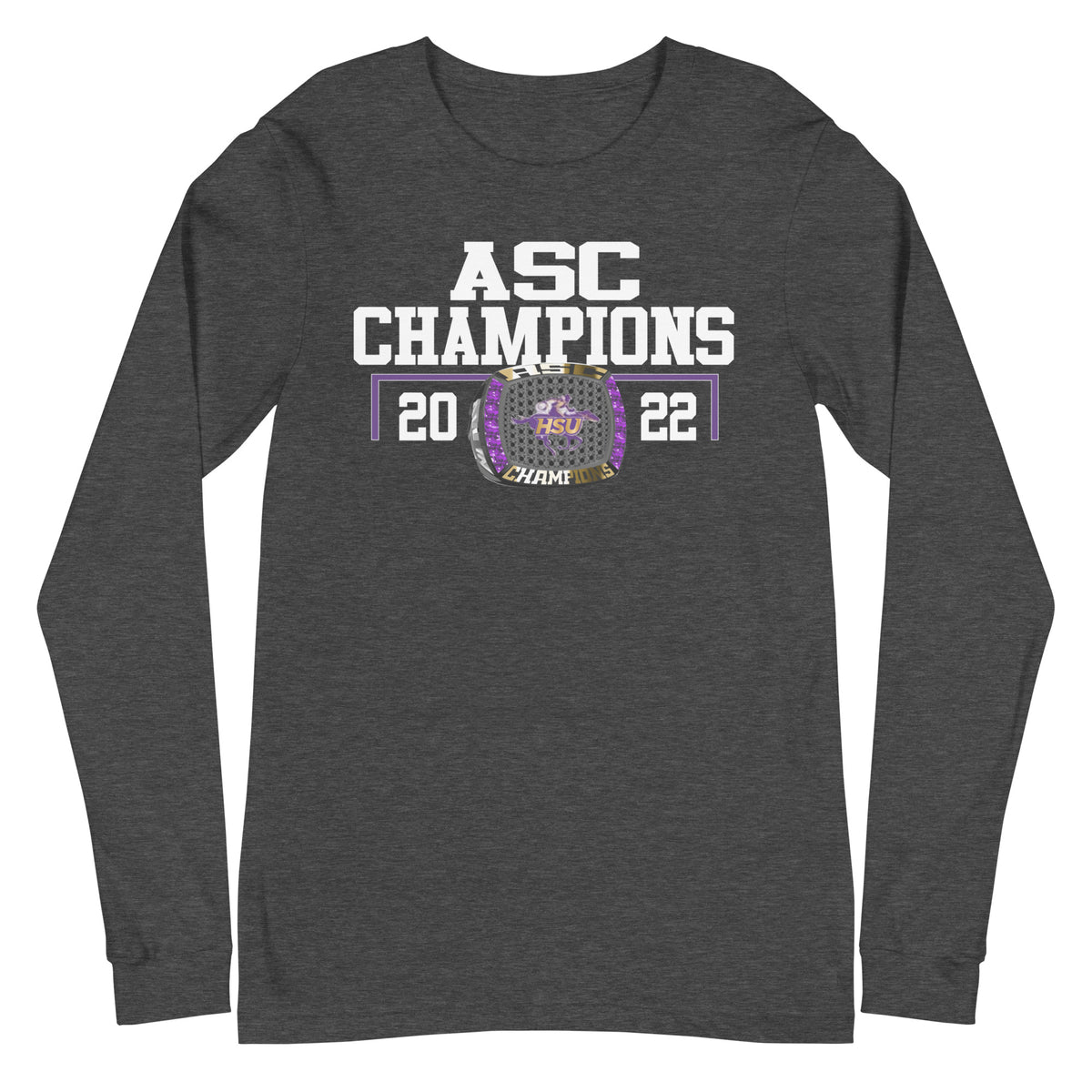 Hardin-Simmons University Men’s Tennis 2022 Blackcast  ASC Championship Ring Unisex Long Sleeve Tee