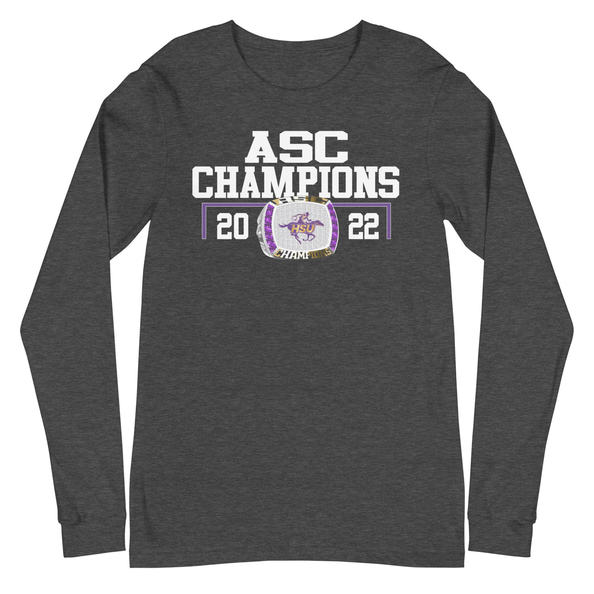 Hardin-Simmons University Men’s Tennis 2022 Silver Lasium ASC Championship Ring Unisex Long Sleeve Tee