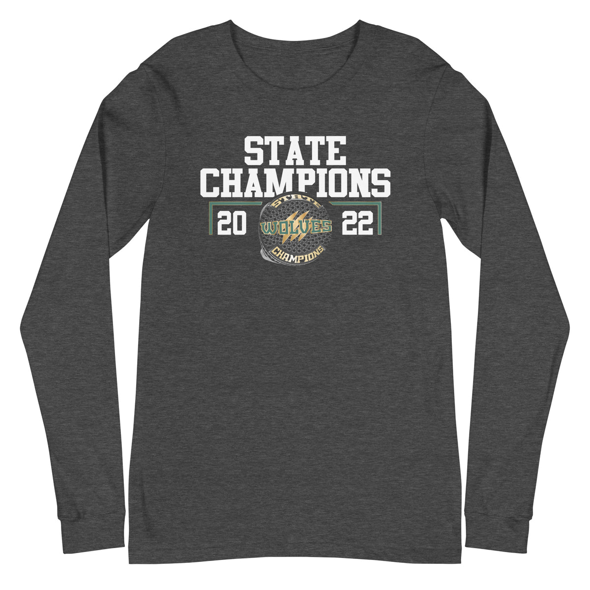 Green Canyon High School Men’s Lacrosse 2022 State Championship Ring Unisex Long Sleeve Tee