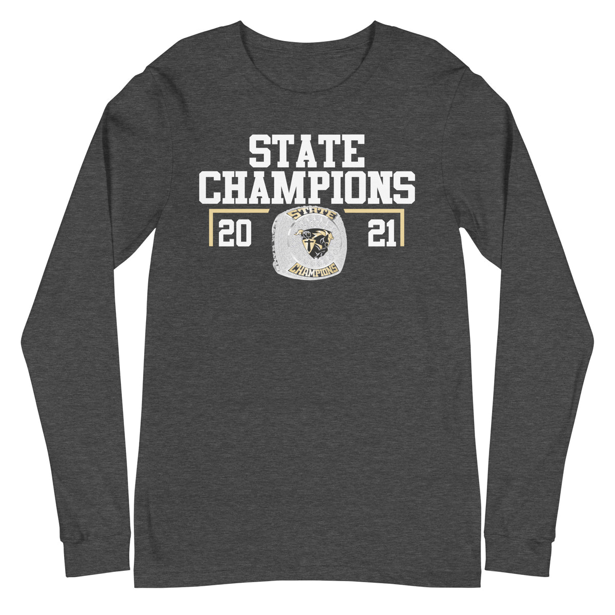 Martin Luther King Jr. Senior High 2021 Football State Championship Ring Unisex Long Sleeve Tee