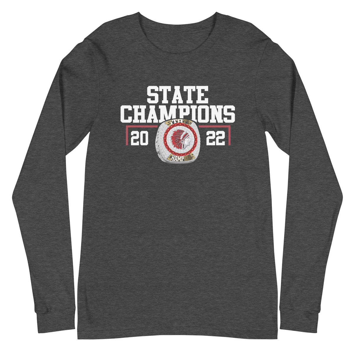 Spirit Lake High School 2022 State Championship Ring Unisex Long Sleeve Tee