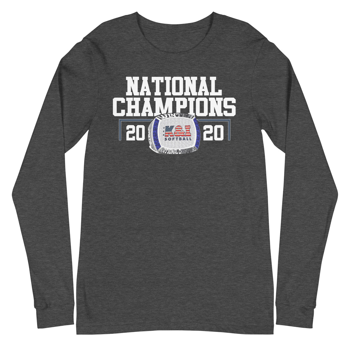 K &amp; I Softball National Champions Unisex Long Sleeve Tee