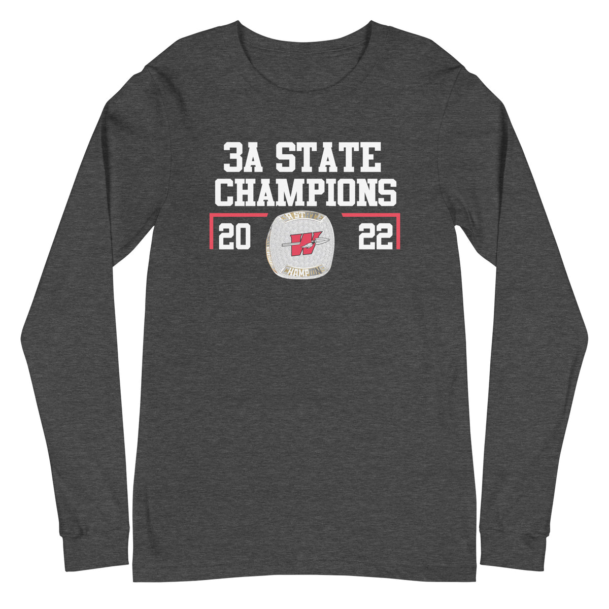 Washington High School 2022 3A State Championship Ring Unisex Long Sleeve Tee