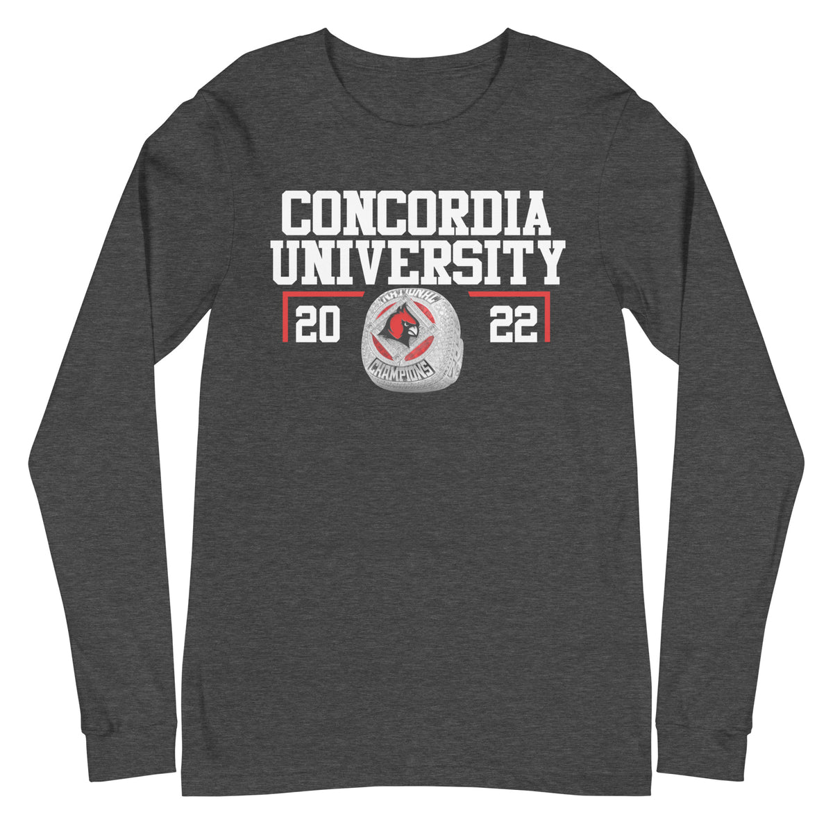Concordia University Ann Arbor 2022 National Championship Ring Unisex Long Sleeve Tee