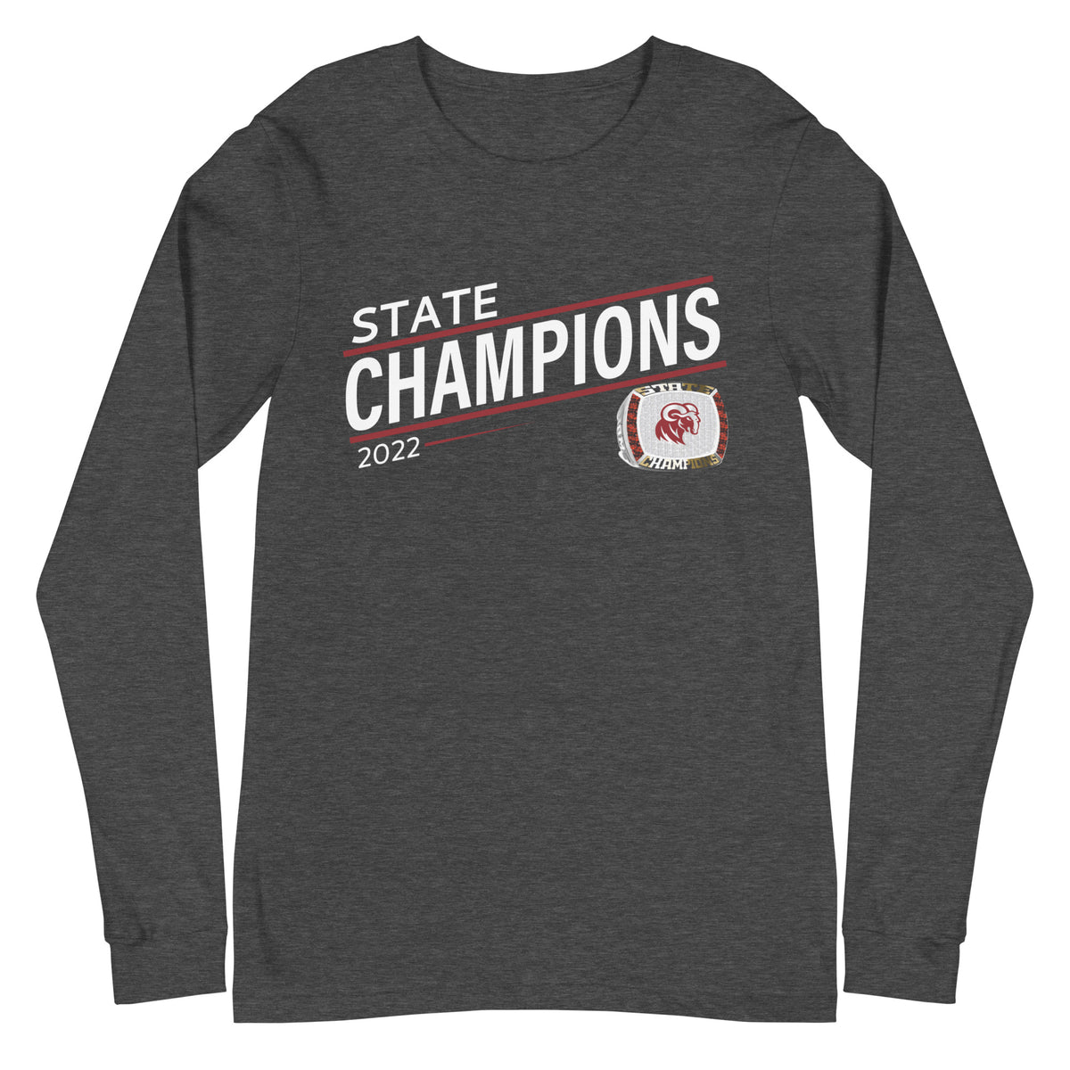Merino High School 2022 State Championship Ring Redline Unisex Long Sleeve Tee