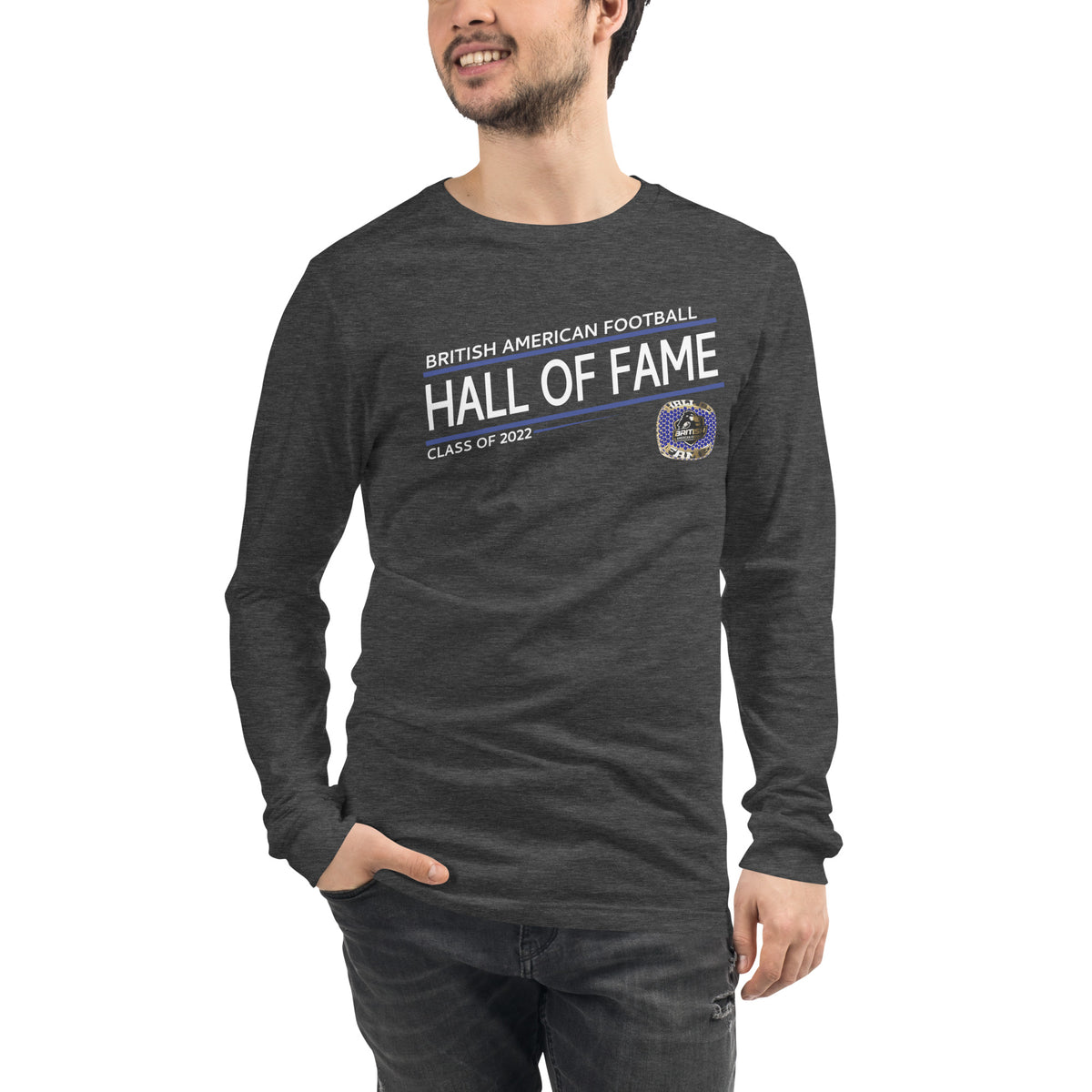 British American Football Hall of Fame Class of 2022 Championship Ring Unisex Long Sleeve Tee