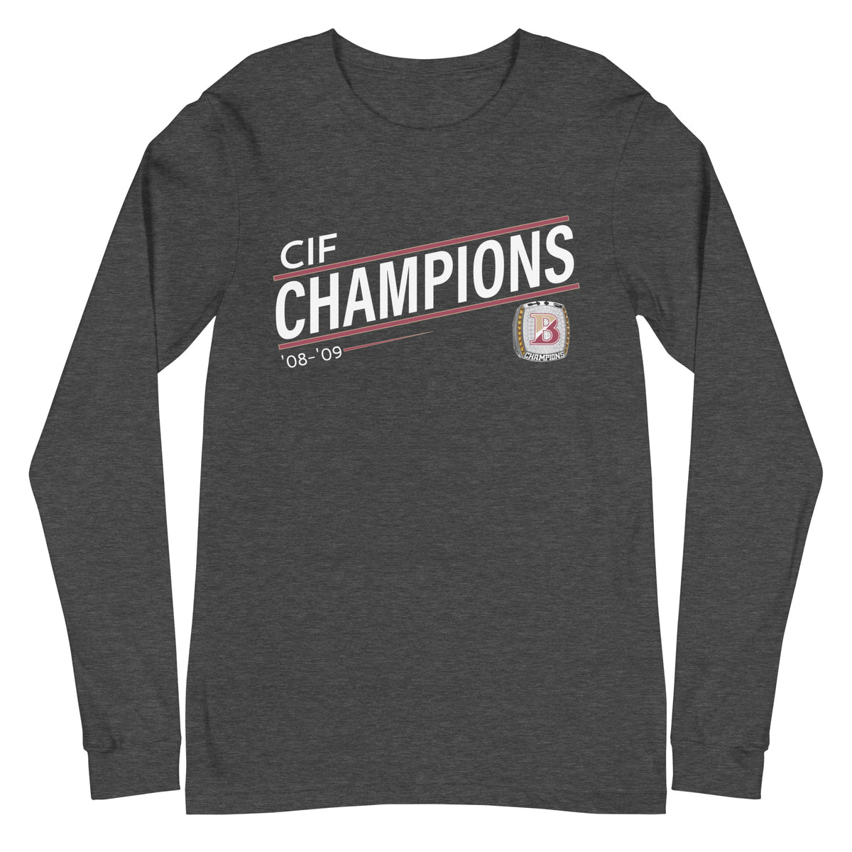 Jono Zissi ’08-’09 CIF Championship Ring Unisex Long Sleeve Tee