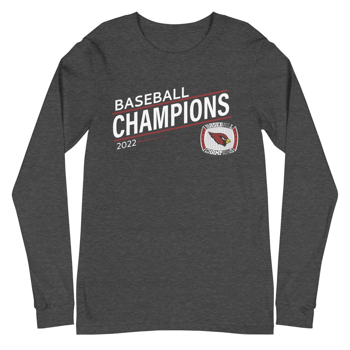 Fairmont Senior High School 2022 Baseball Championship Ring Unisex Long Sleeve Tee