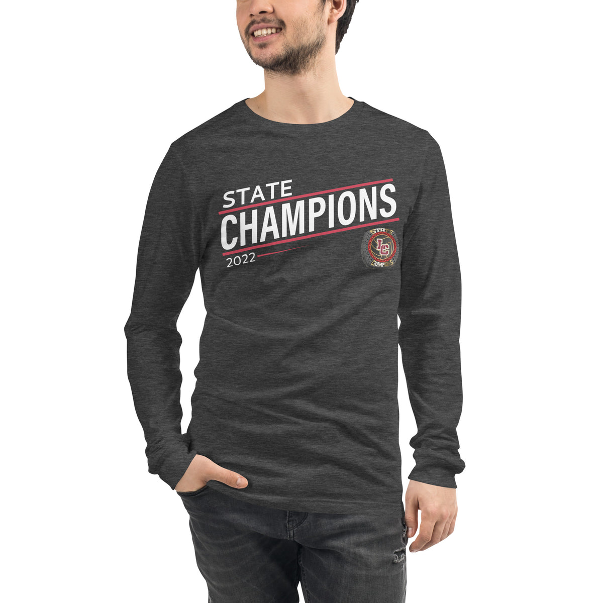 Lincoln Christian High School 2022 State Championship Ring Unisex Long Sleeve Tee