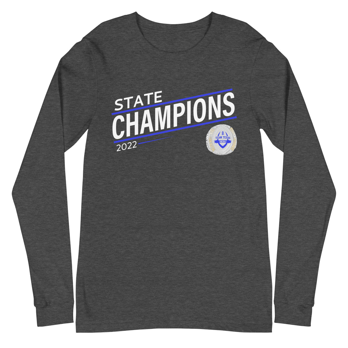 Texas United Football Association 2022 MLFA Championship Ring Unisex Long Sleeve Tee