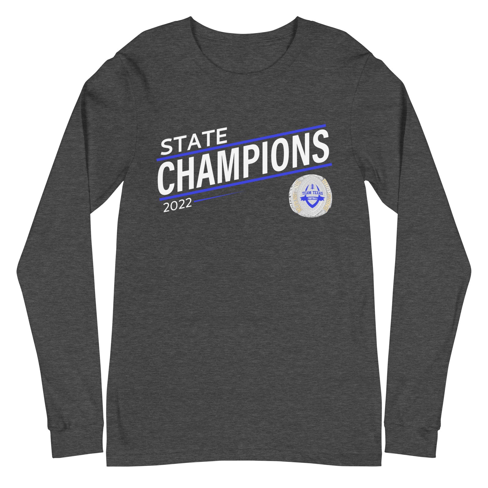 Texas United Football Association 2022 MLFA Championship Ring Unisex Long Sleeve Tee