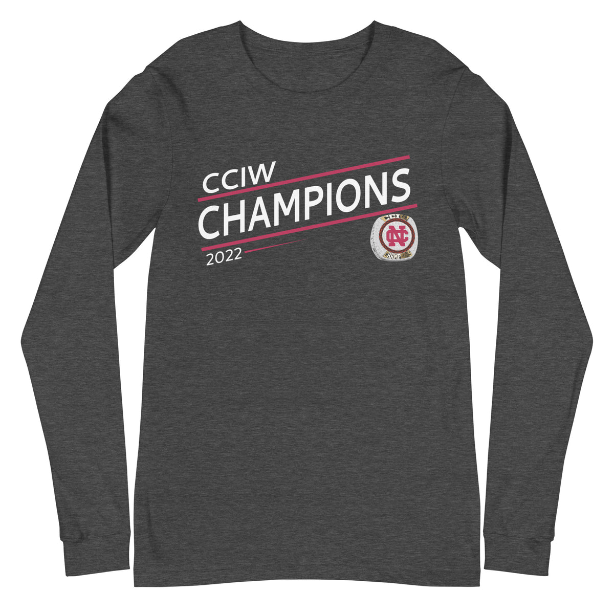 North Central College 2022 CCIW Championship Ring Unisex Long Sleeve Tee