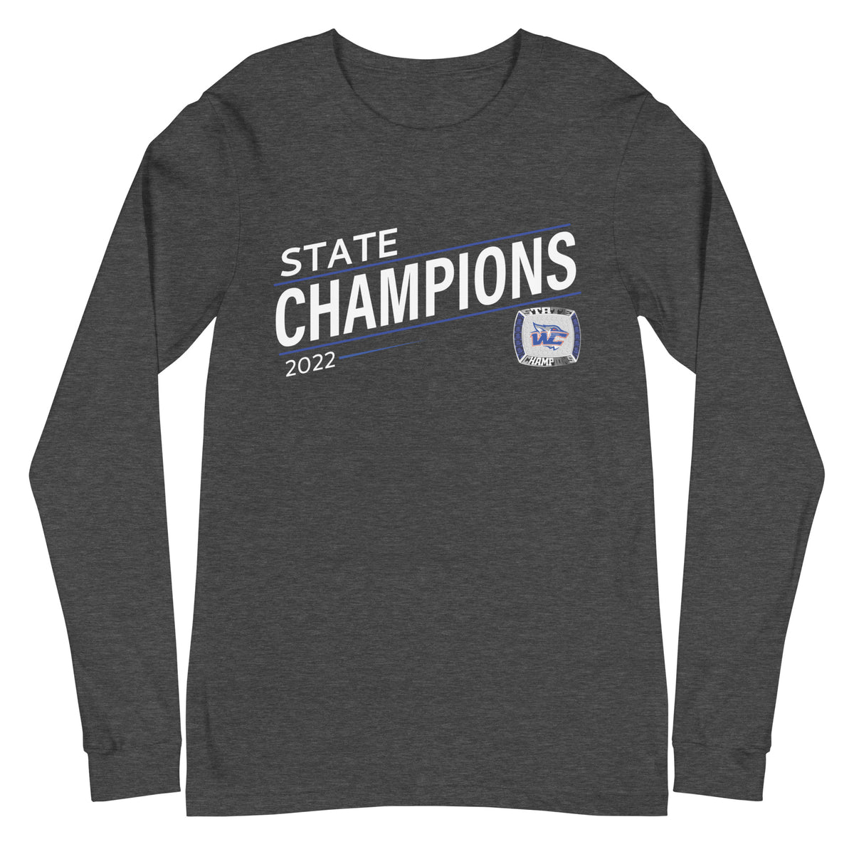 Water Canyon High School 2022 State Championship Ring Unisex Long Sleeve Tee