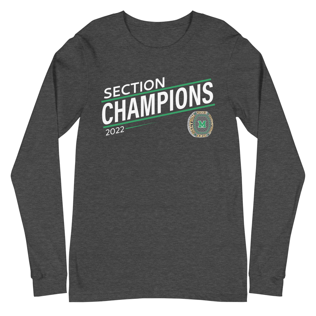 Manteca High School Football 2022 State Championship Ring Unisex Long Sleeve Tee
