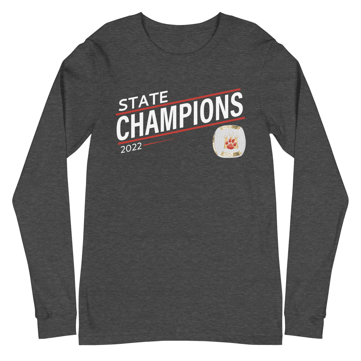 Beechwood High School Football 2022 State Championship Ring Unisex Long Sleeve Tee