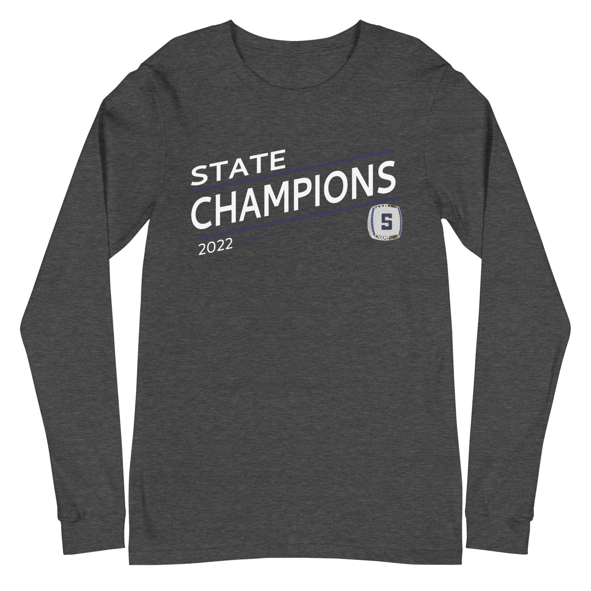 Skaneateles High School Soccer 2022 State Championship Ring Unisex Long Sleeve Tee