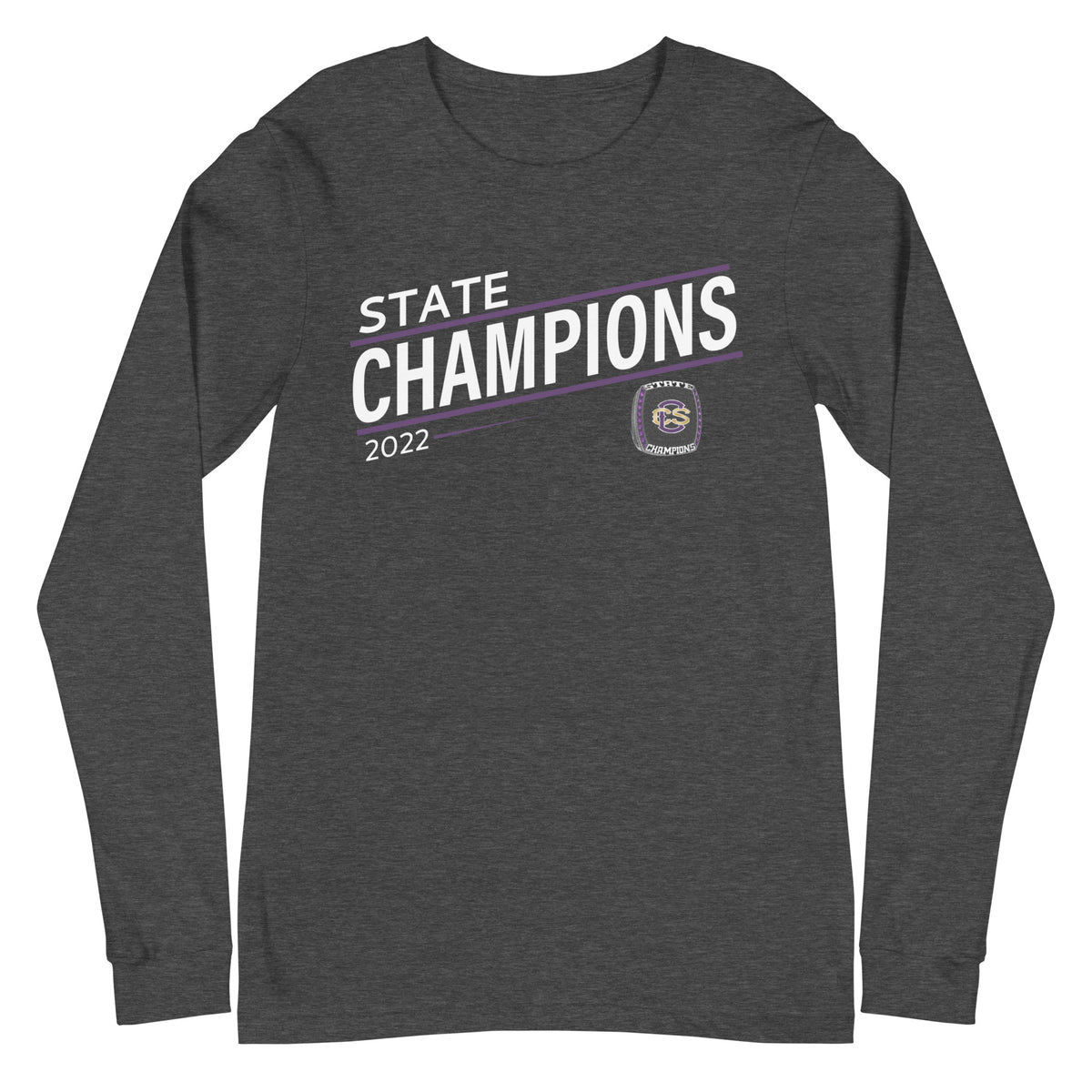 Community Christian High School Cheer 2022 Championship Ring Unisex Long Sleeve Tee