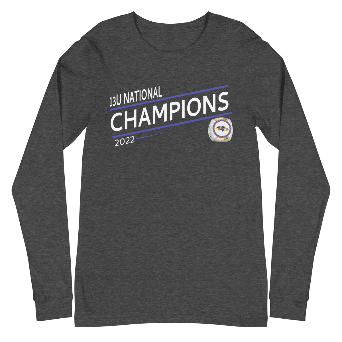 Columbia Ravens Football 2022 State Championship Ring Unisex Long Sleeve Tee