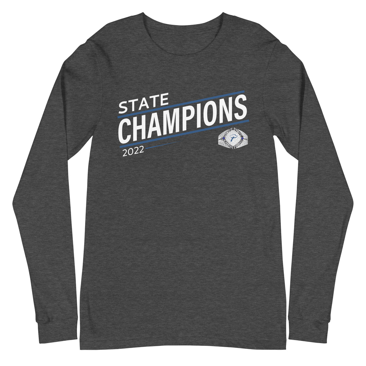 Denver Christian High School Cheer 2022 State Championship Ring Unisex Long Sleeve Tee