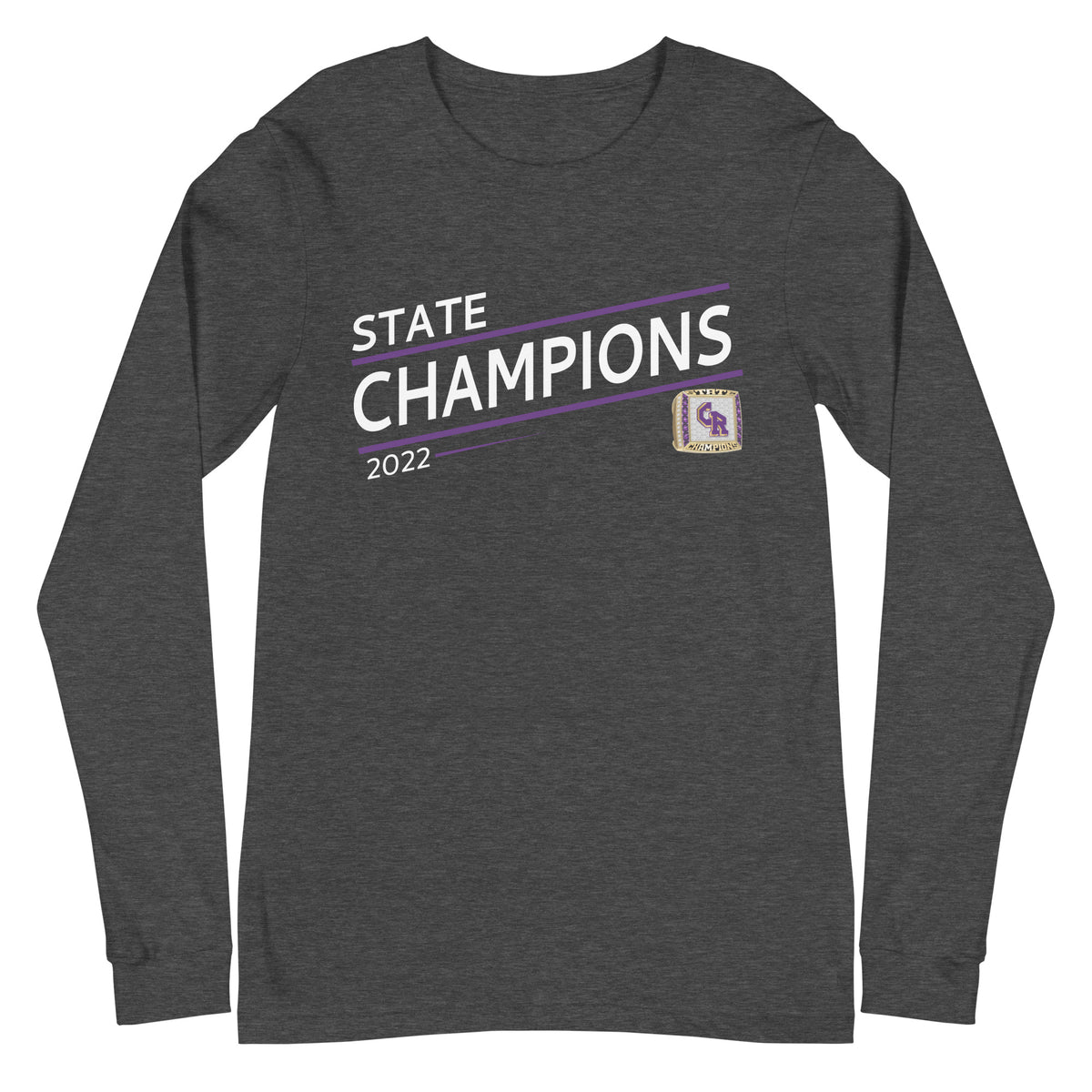 Columbia River High School Volleyball 2022 State Championship Ring Unisex Long Sleeve Tee