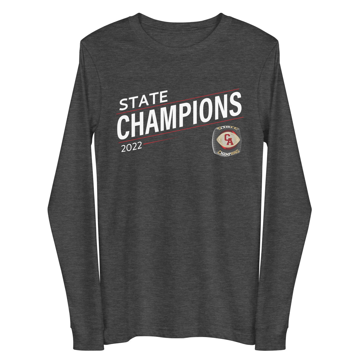 Carl Albert High School Football 2022 Black Ring Unisex Long Sleeve Tee