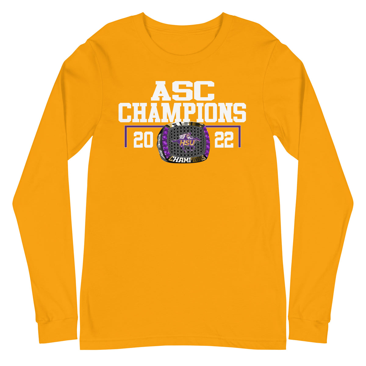 Hardin-Simmons University Men’s Tennis 2022 Blackcast  ASC Championship Ring Unisex Long Sleeve Tee